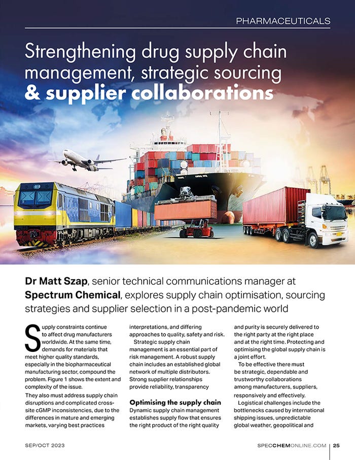 Strengthening drug supply chain management